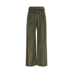 Brunello Cucinelli Bicolor Cotton Flared Pants