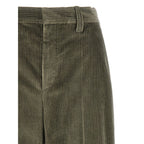 Brunello Cucinelli Bicolor Cotton Flared Pants