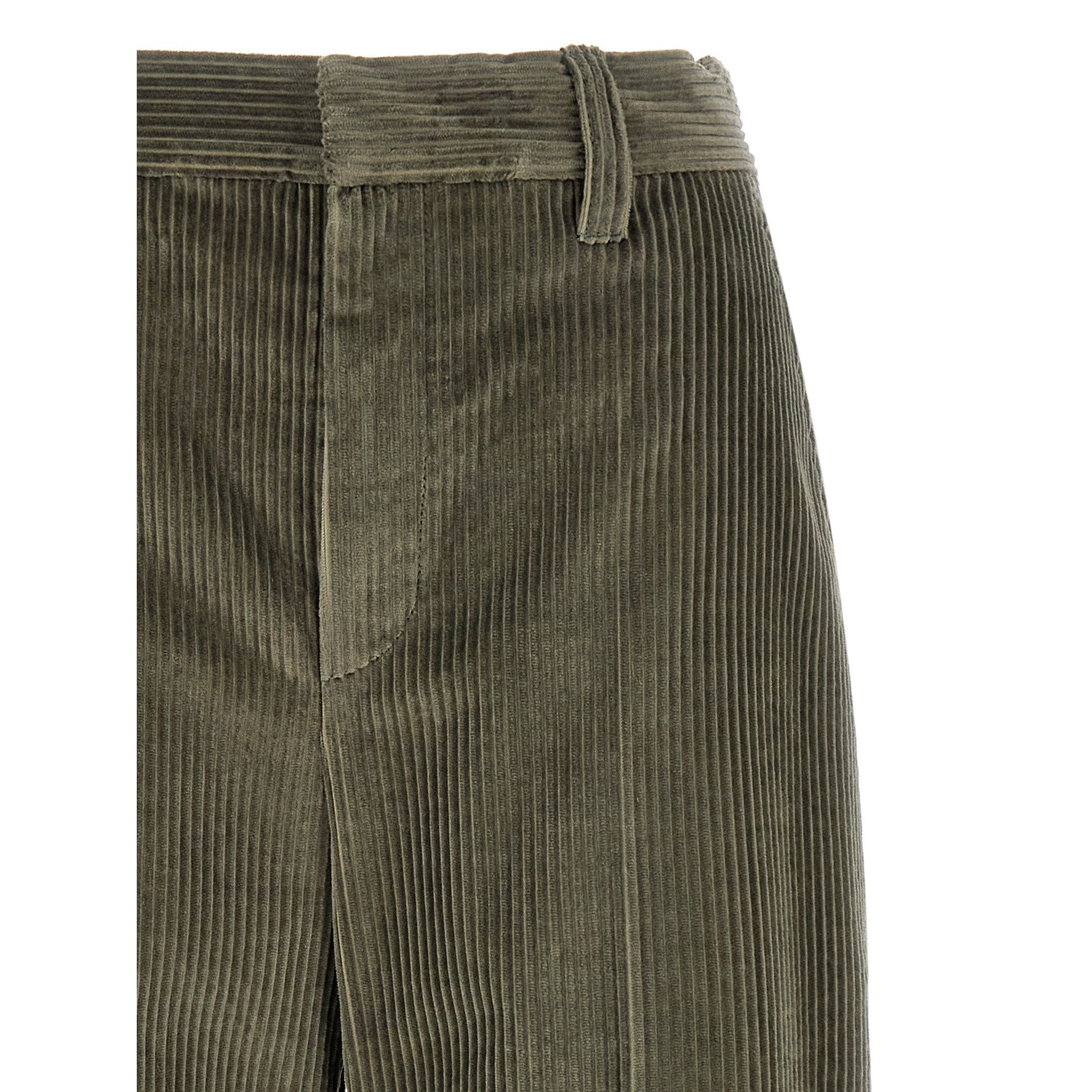 Brunello Cucinelli Bicolor Cotton Flared Pants