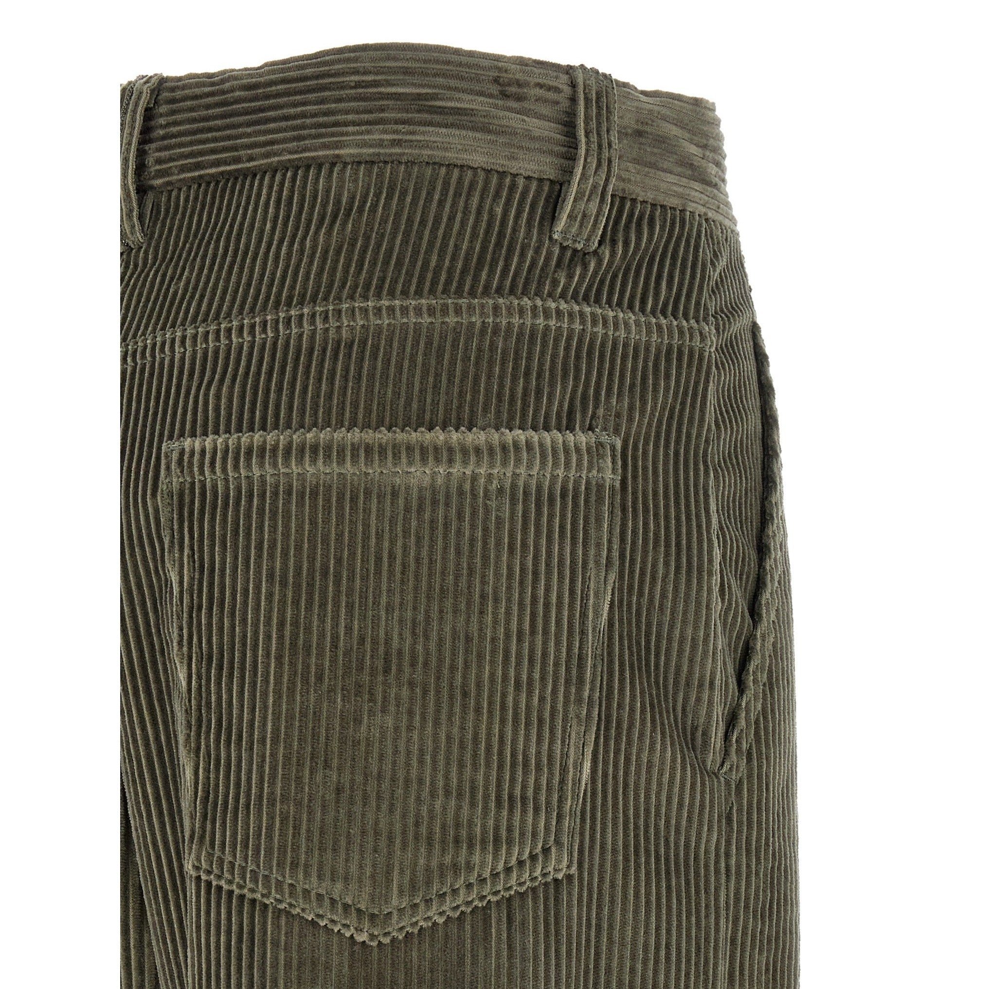 Brunello Cucinelli Bicolor Cotton Flared Pants