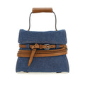 Moschino Blue Cotton Handbag