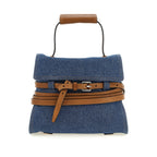 Moschino Blue Cotton Handbag