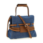 Moschino Blue Cotton Handbag