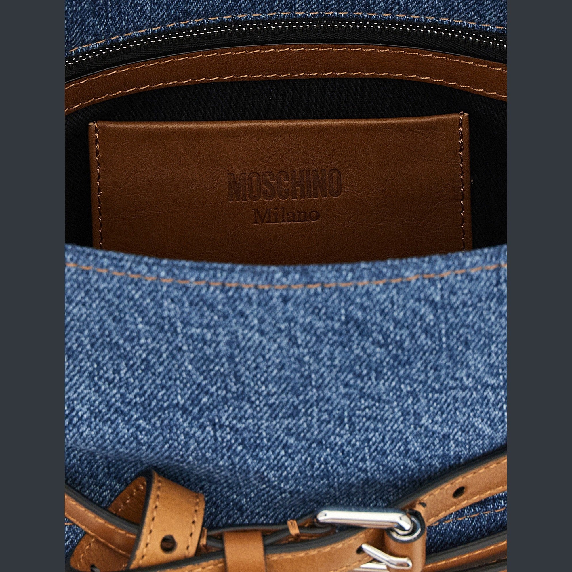Moschino Blue Cotton Handbag