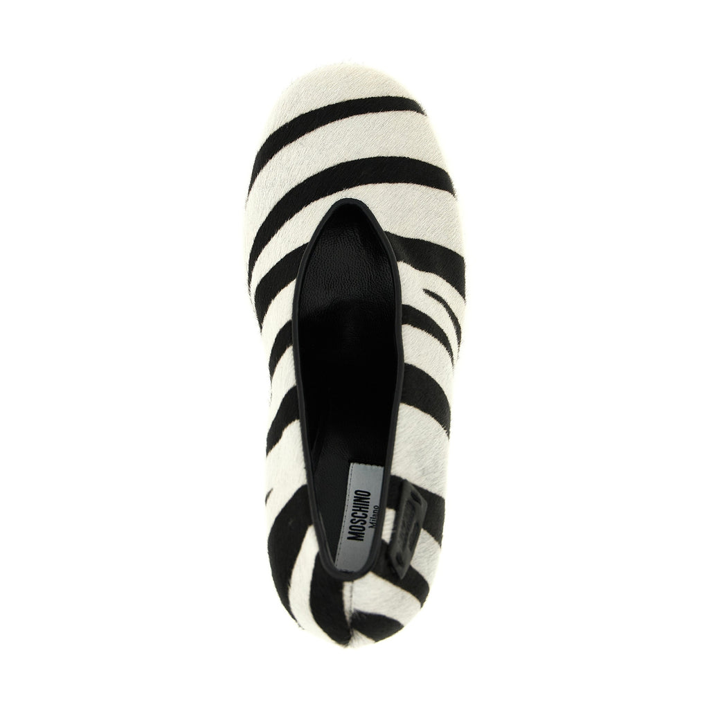 Moschino Bicolor Calfskin High Heel Pumps