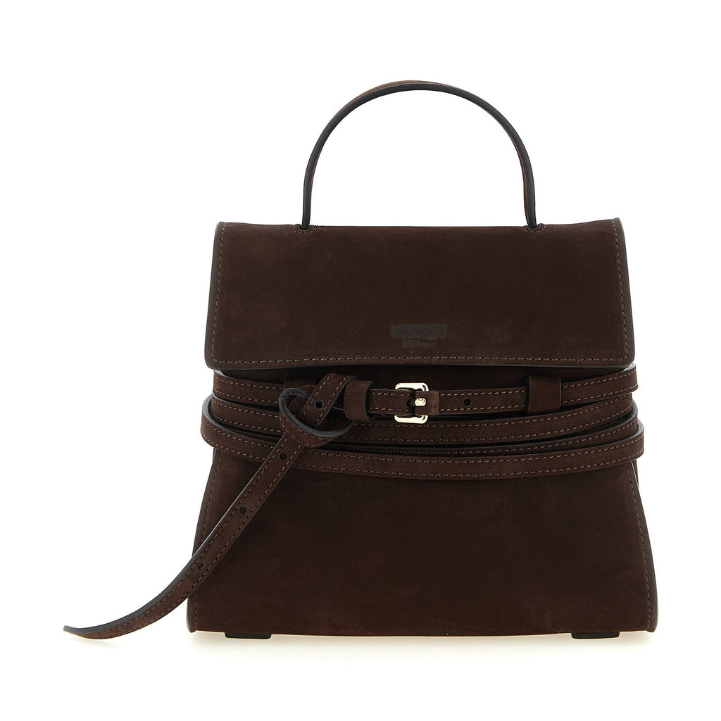 Moschino Brown Calfskin Handbag