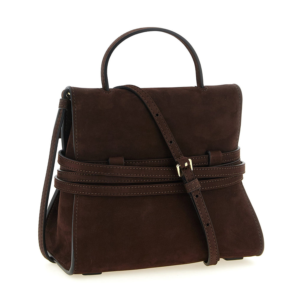 Moschino Brown Calfskin Handbag