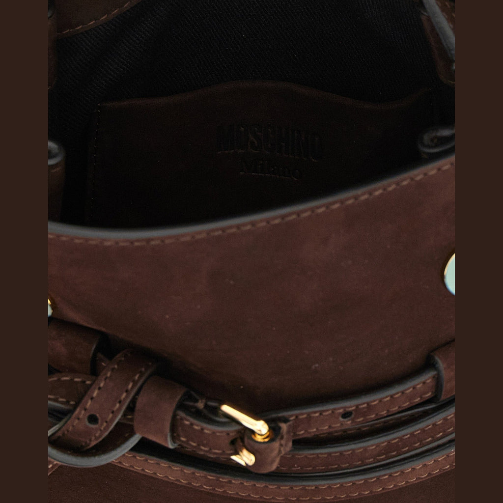 Moschino Brown Calfskin Handbag