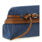 Moschino Blue Cotton Clutch Bag