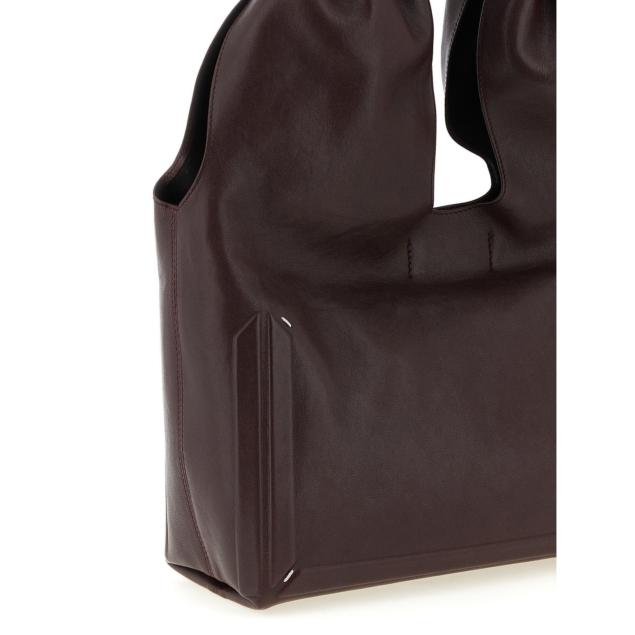 Maison Margiela Bordeaux Lamb Leather Shoulder Bag
