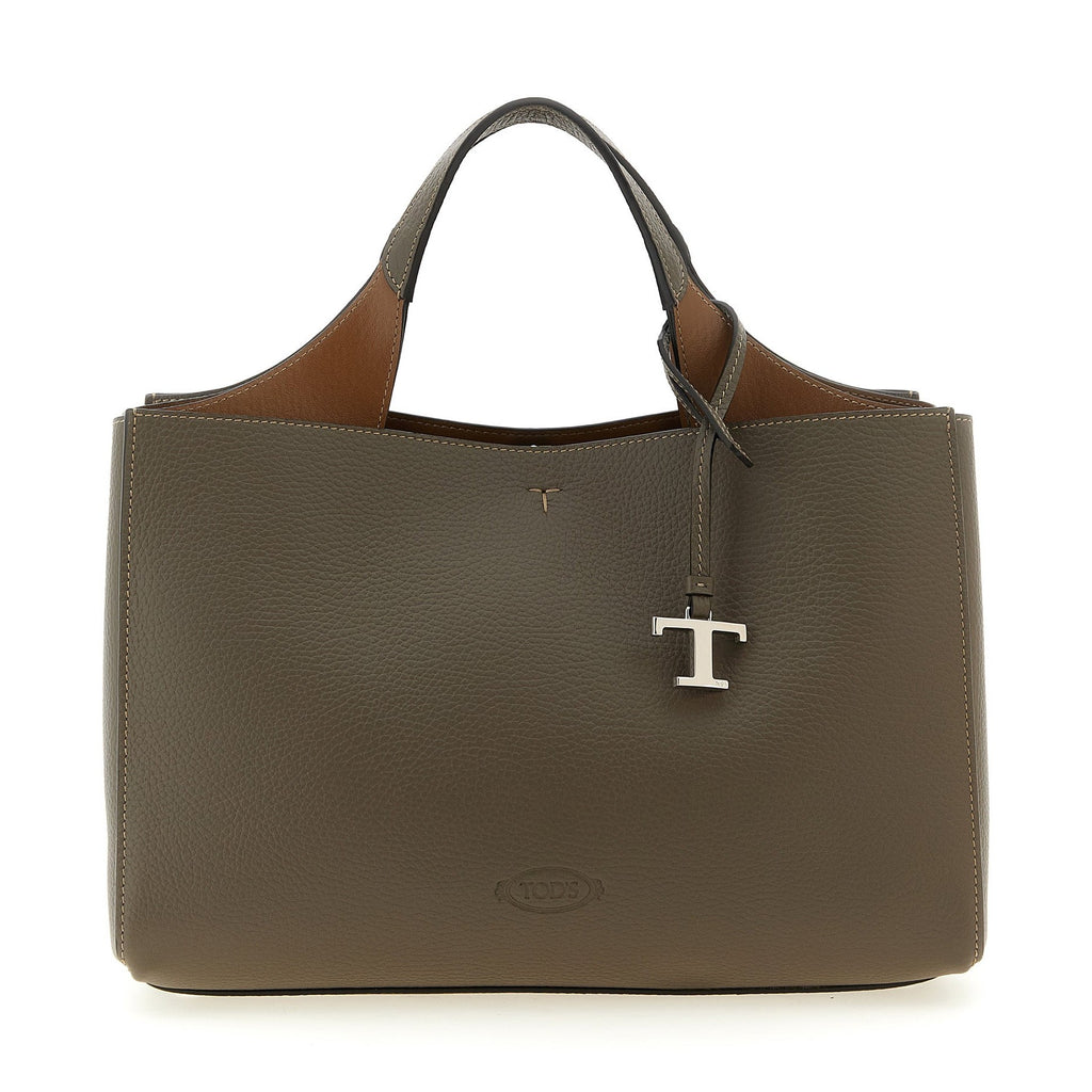 Tod's Gray Calfskin Handbag