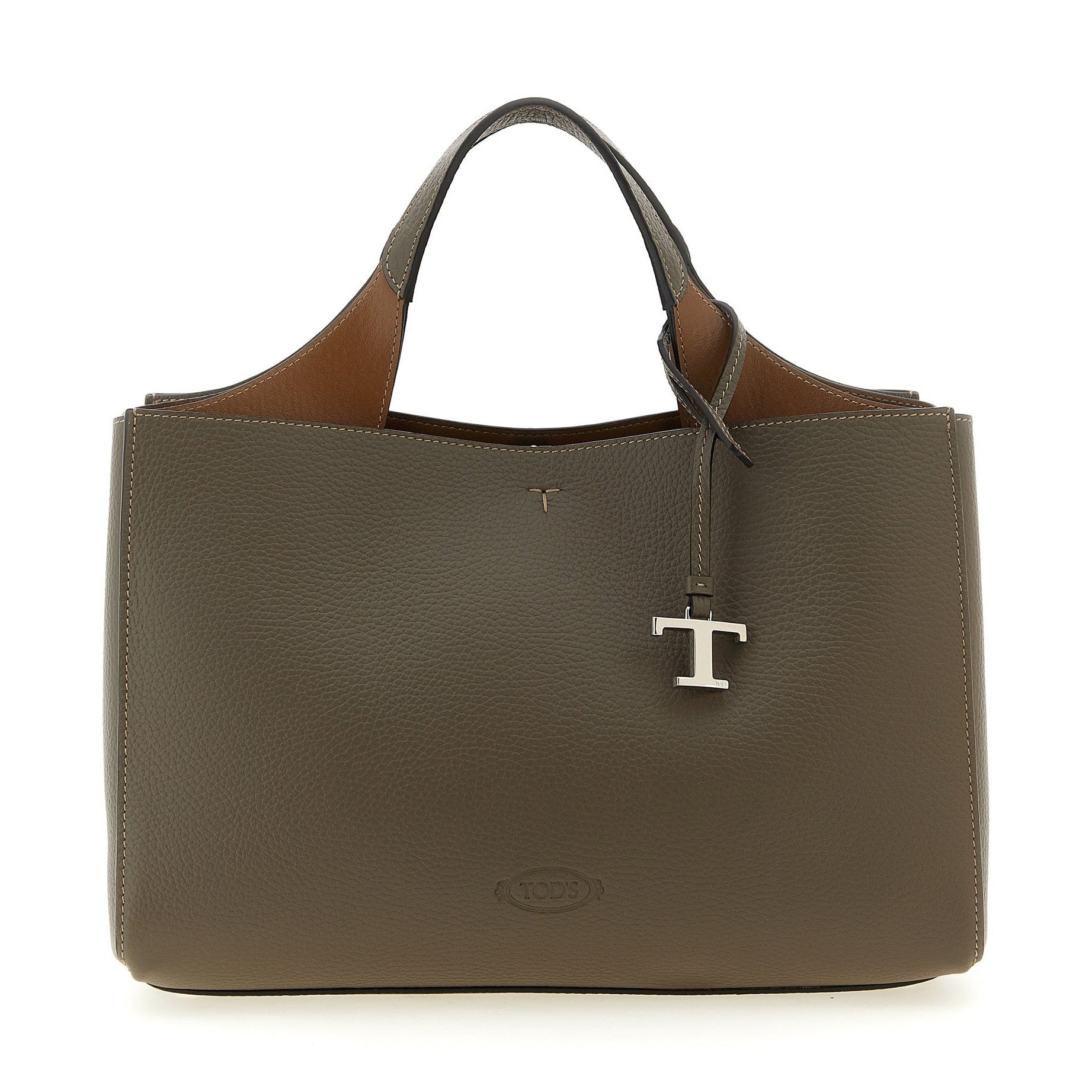 Tod's Gray Calfskin Handbag