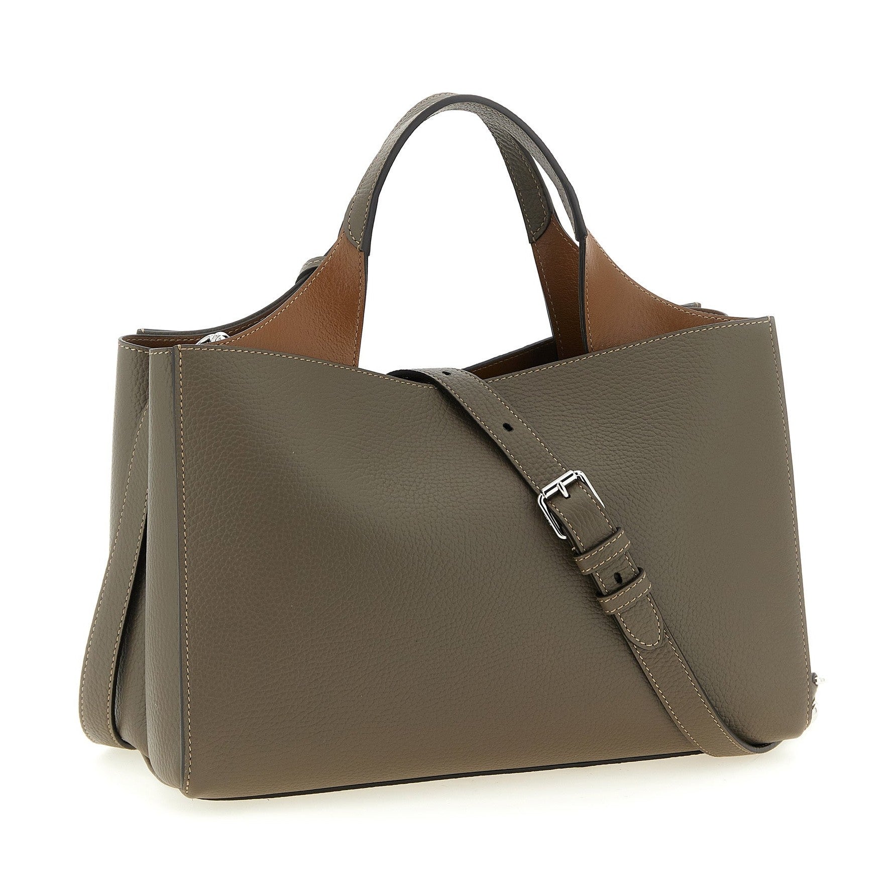 Tod's Gray Calfskin Handbag