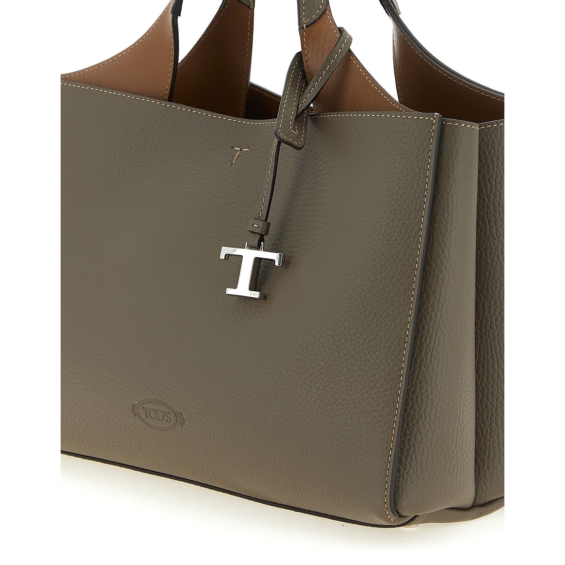 Tod's Gray Calfskin Handbag