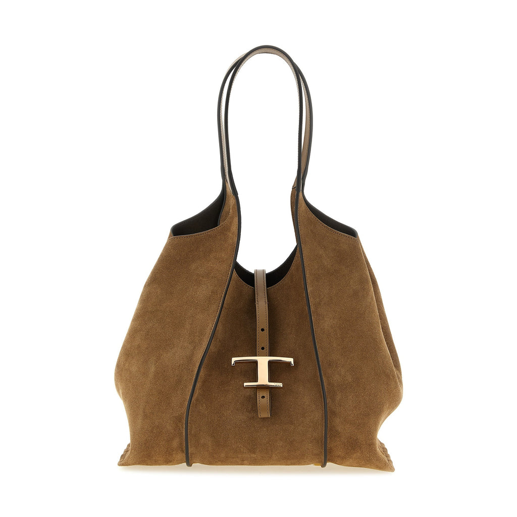 Tod's Brown Calfskin Tote Bag