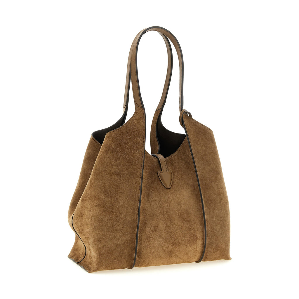 Tod's Brown Calfskin Tote Bag