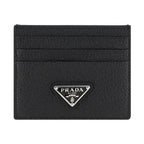 Prada Black Calf Leather Bos Taurus Wallet