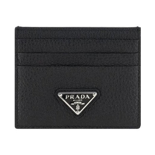 Prada Black Calf Leather Bos Taurus Wallet