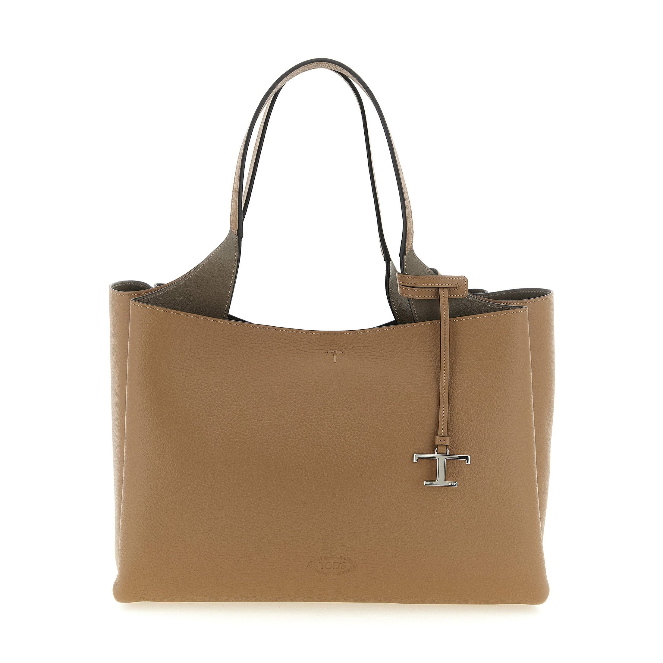 Tod's Brown Calfskin Tote Bag