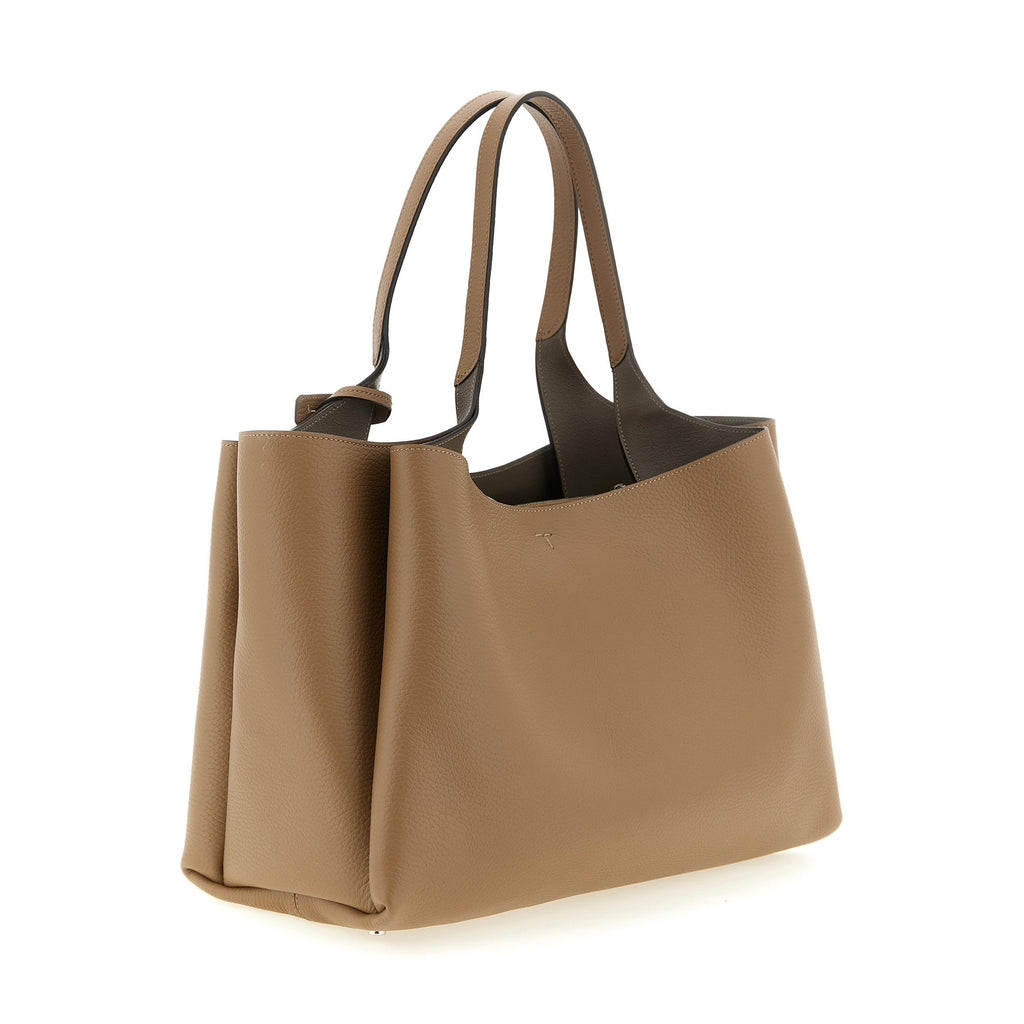 Tod's Brown Calfskin Tote Bag