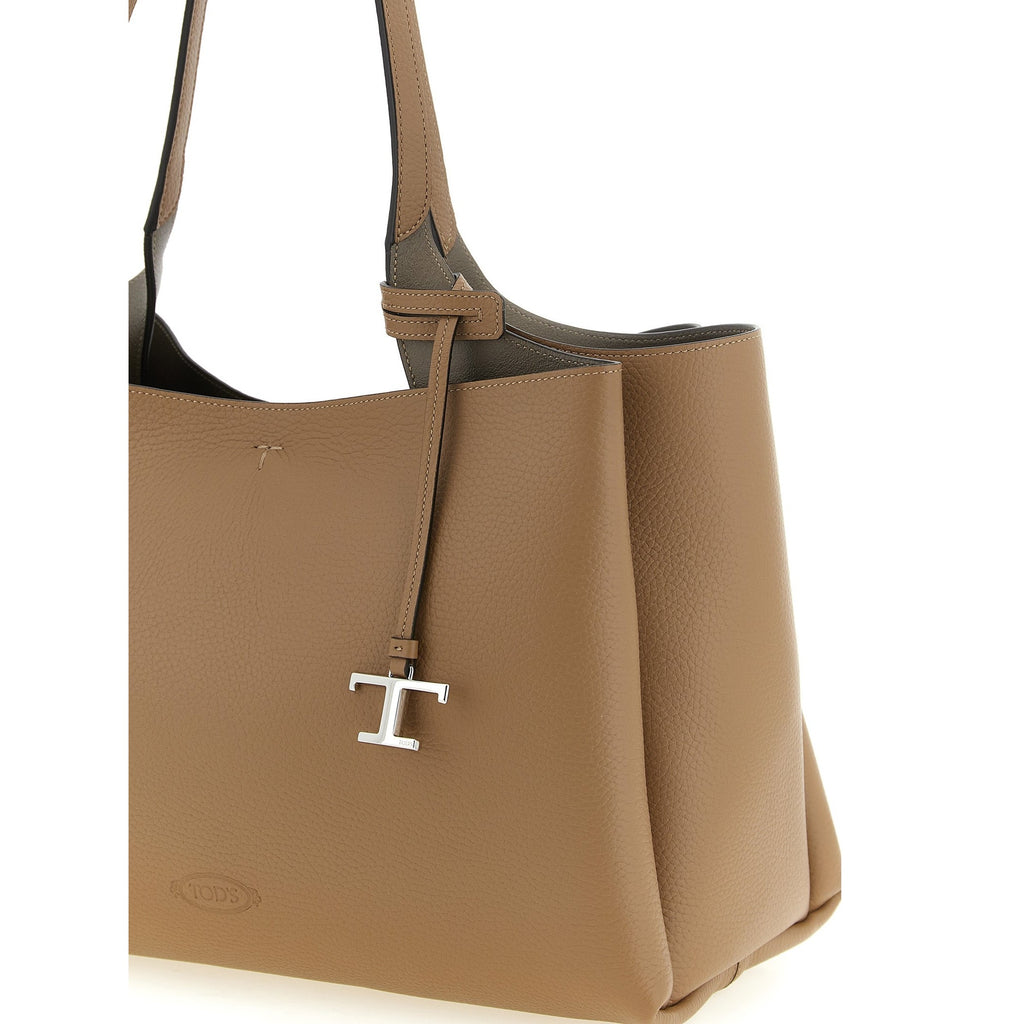 Tod's Brown Calfskin Tote Bag