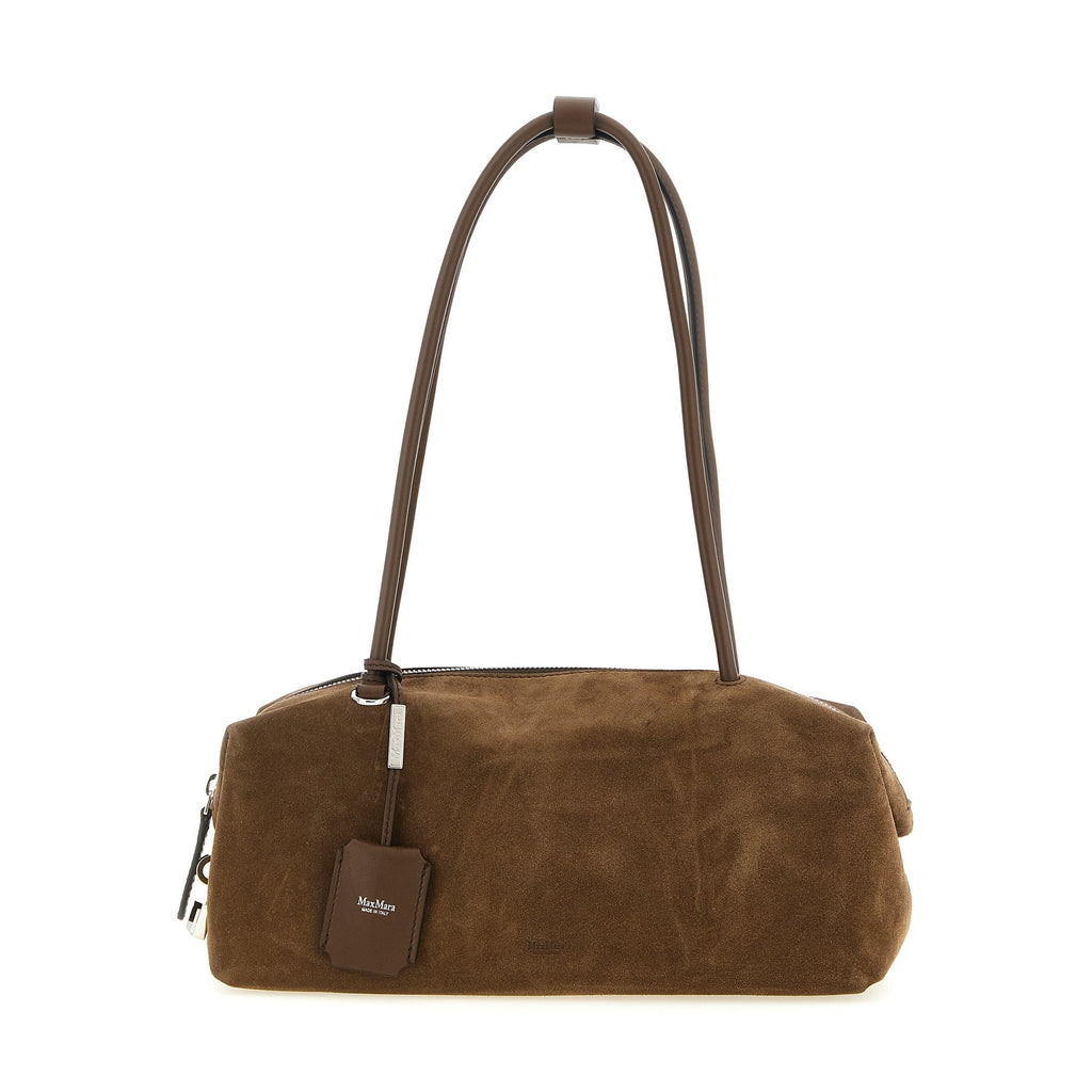 Brown Calfskin Shoulder Bag