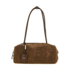 Brown Calfskin Shoulder Bag