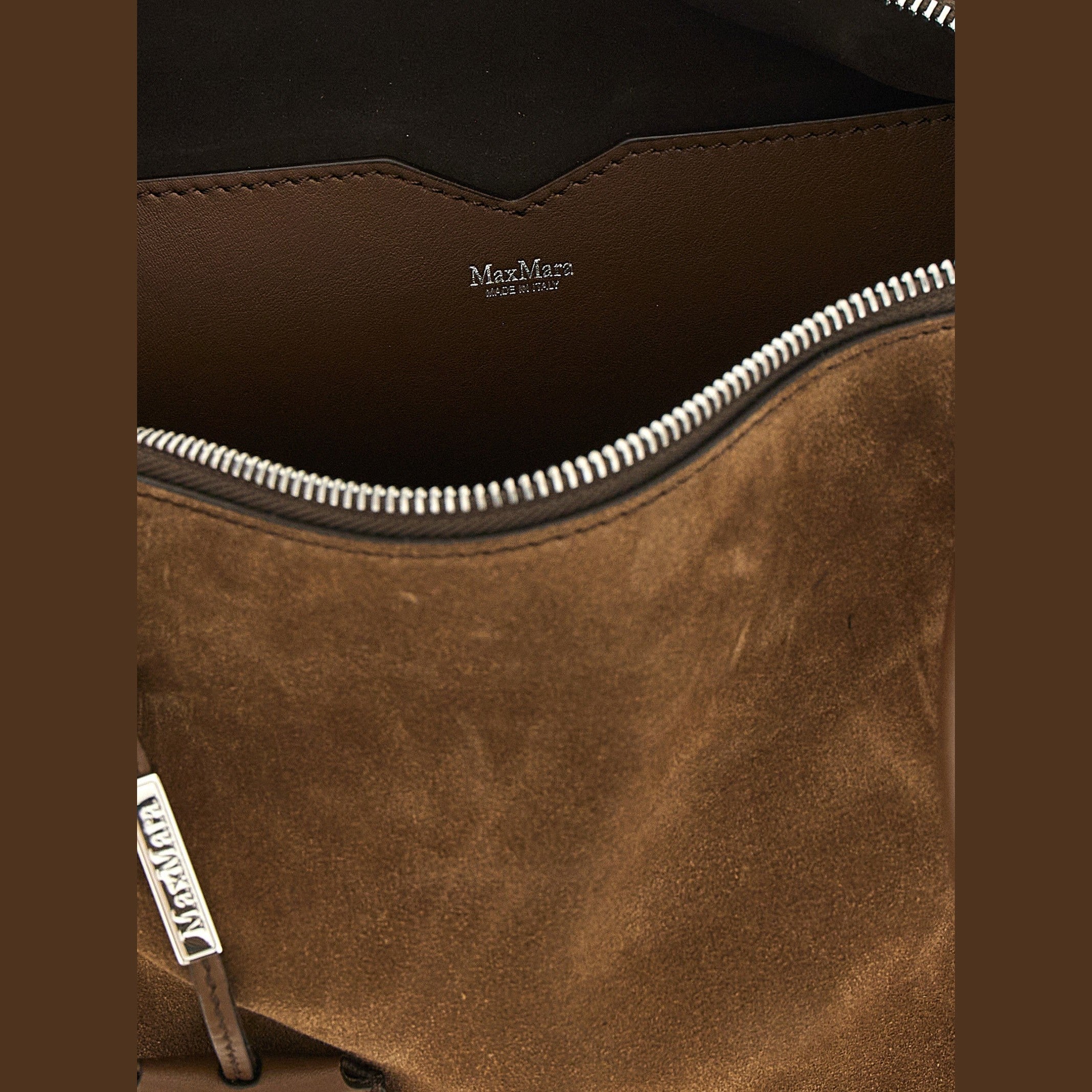 Brown Calfskin Shoulder Bag