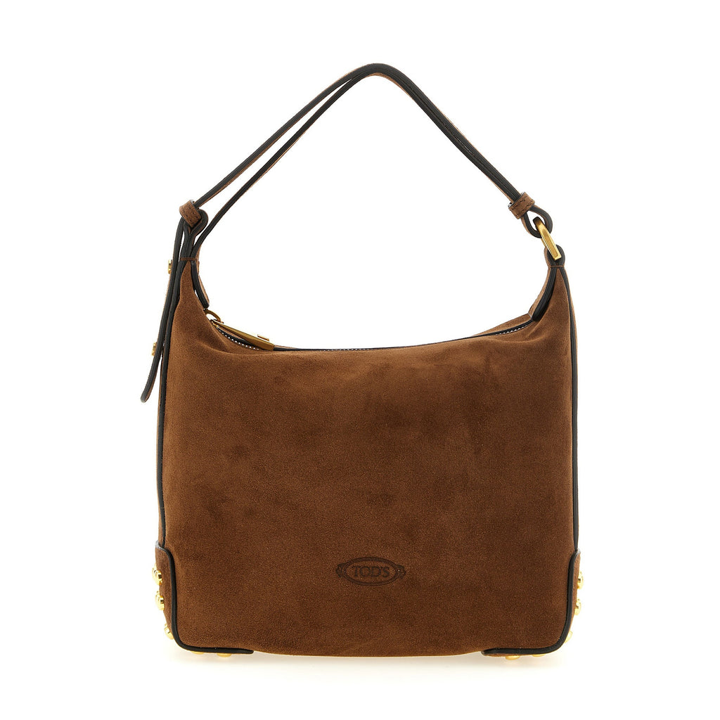 Brown Calfskin Shoulder Bag
