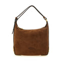 Brown Calfskin Shoulder Bag