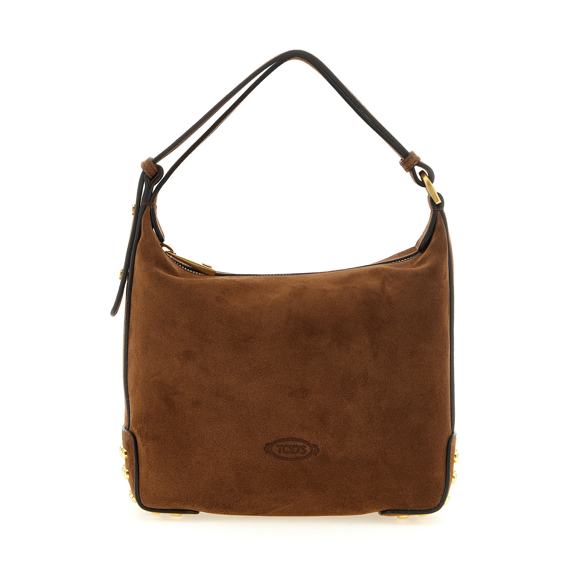 Brown Calfskin Shoulder Bag