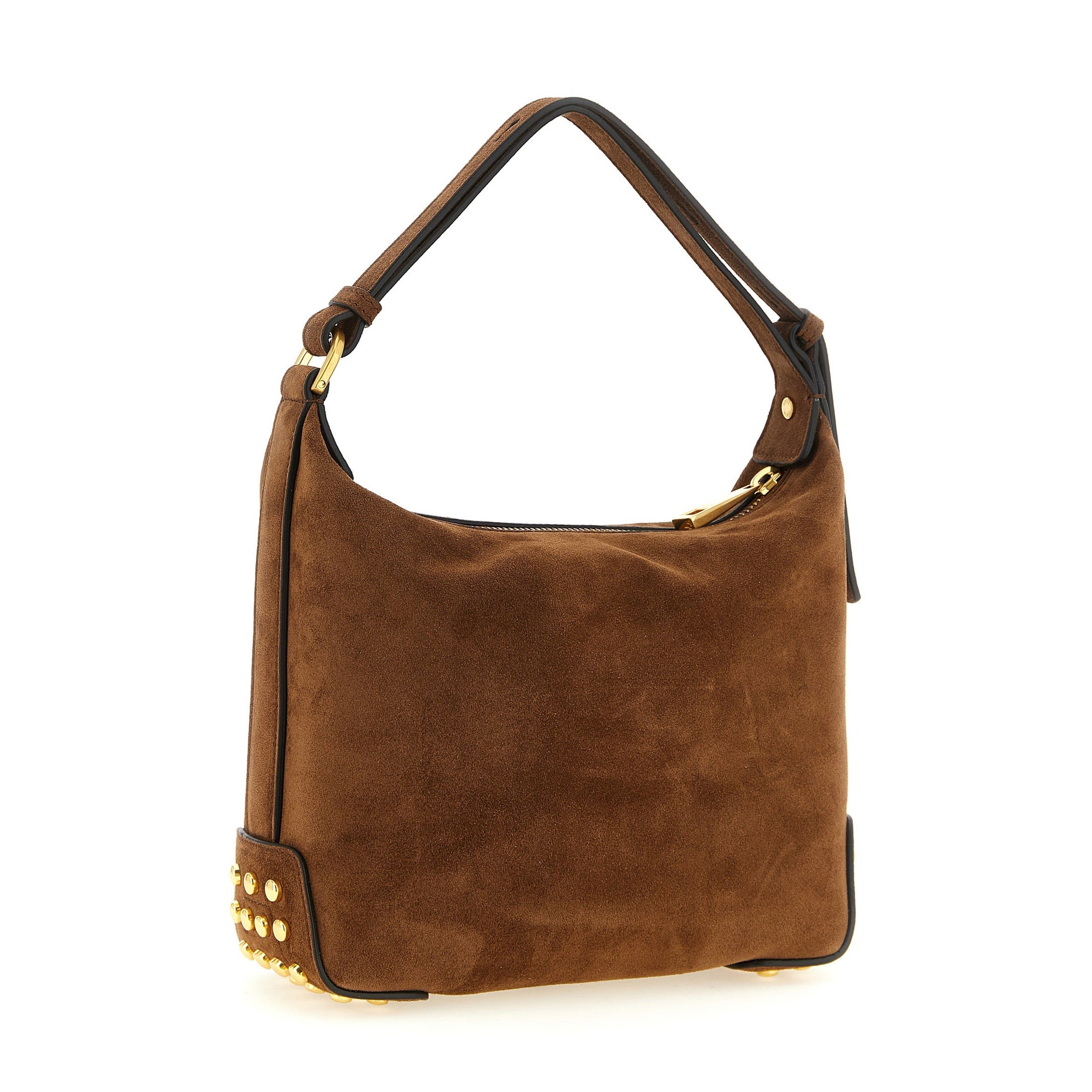Brown Calfskin Shoulder Bag