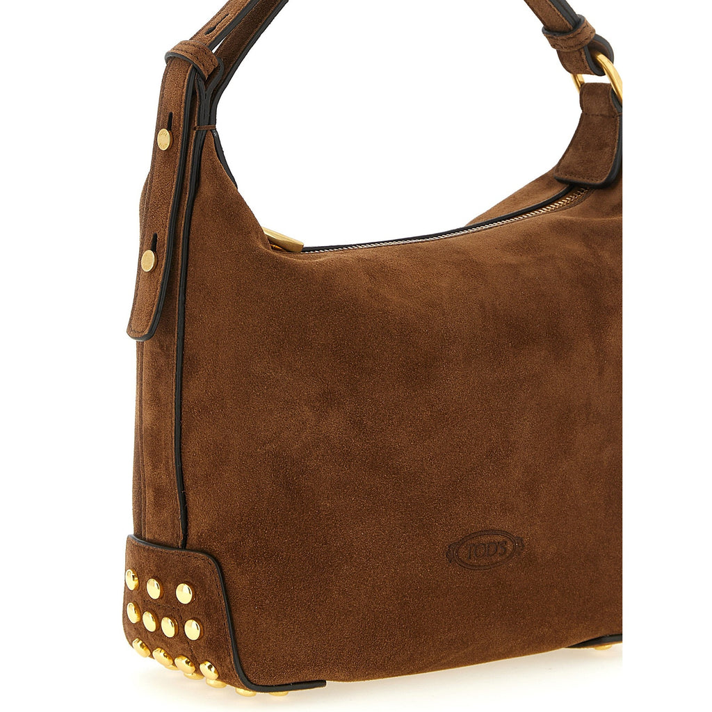 Brown Calfskin Shoulder Bag