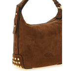 Brown Calfskin Shoulder Bag