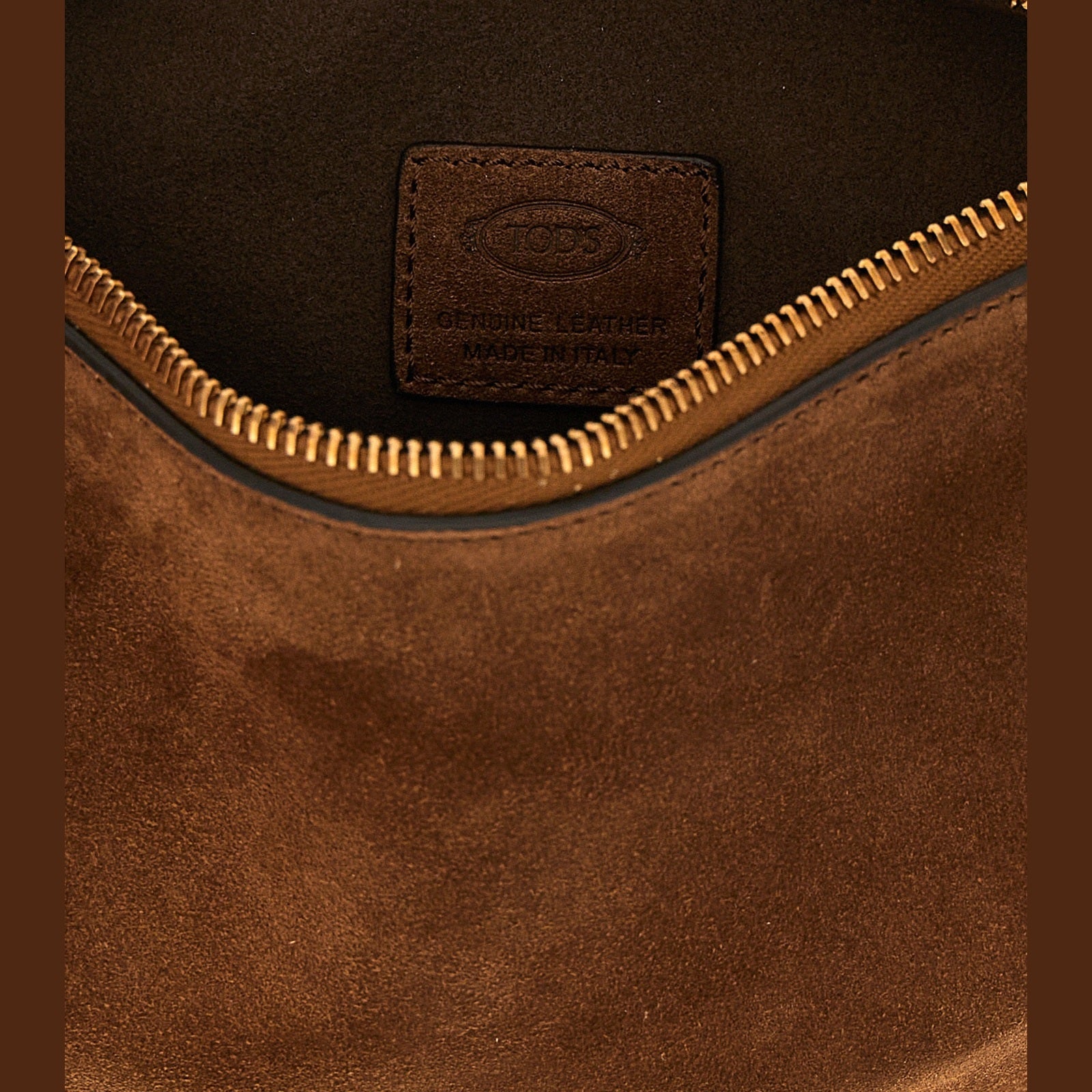 Brown Calfskin Shoulder Bag