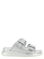 Alexander McQueen Silver Rubber Slides