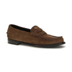 Prada Brown Suede Leather Slip-On Loafers