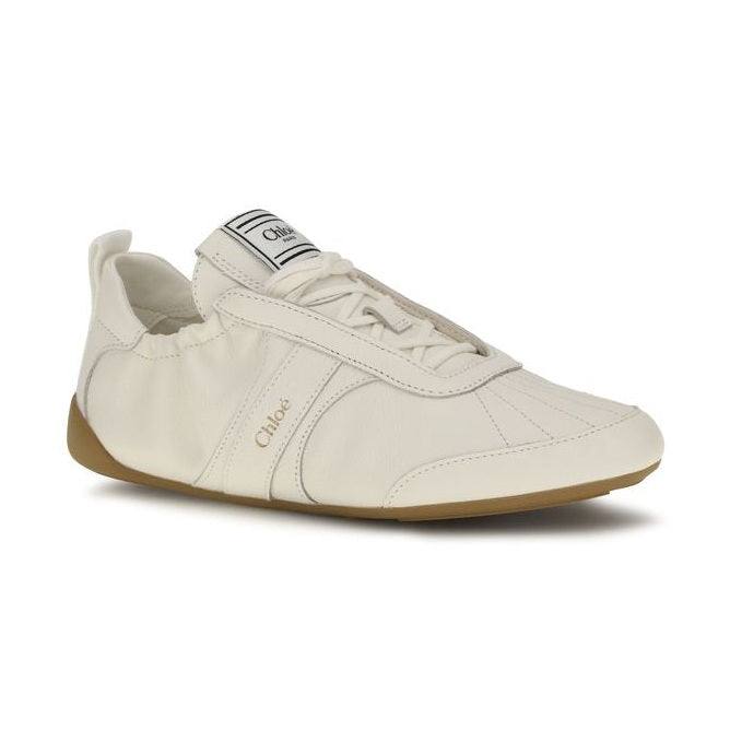 Chloé Beige Fabric Athletic Sneakers