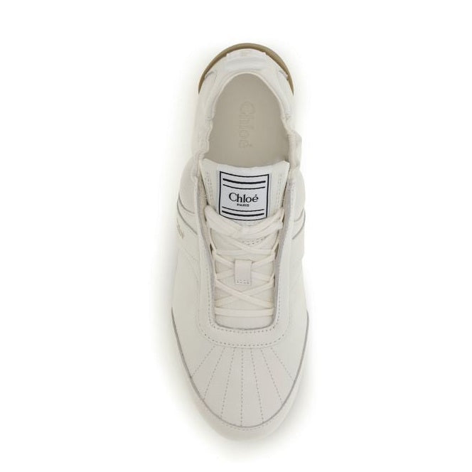 Chloé Beige Fabric Athletic Sneakers
