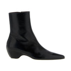 Khaite Black Calfskin Ankle Boots