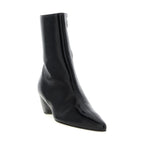 Khaite Black Calfskin Ankle Boots