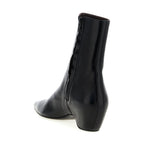 Khaite Black Calfskin Ankle Boots