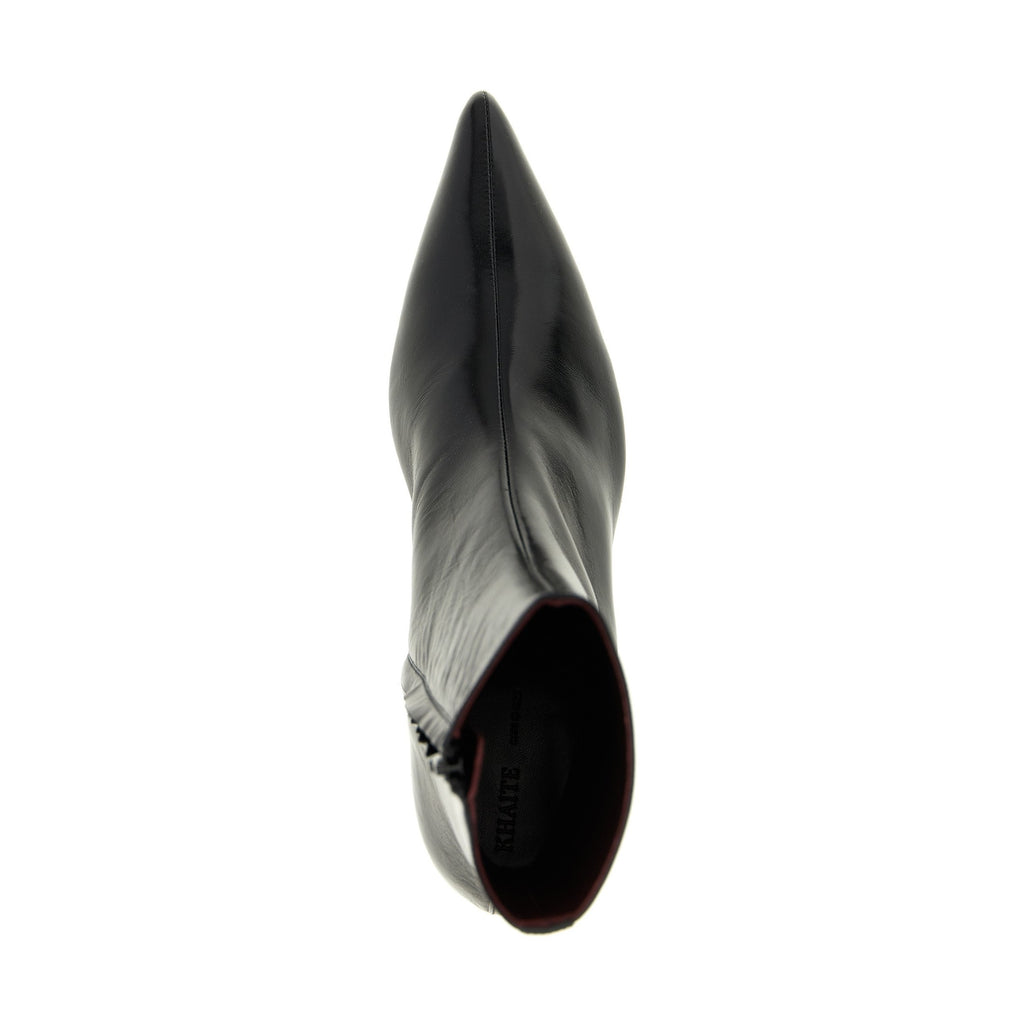 Khaite Black Calfskin Ankle Boots