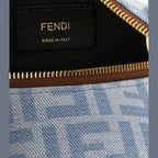 Blue Cotton Handbag