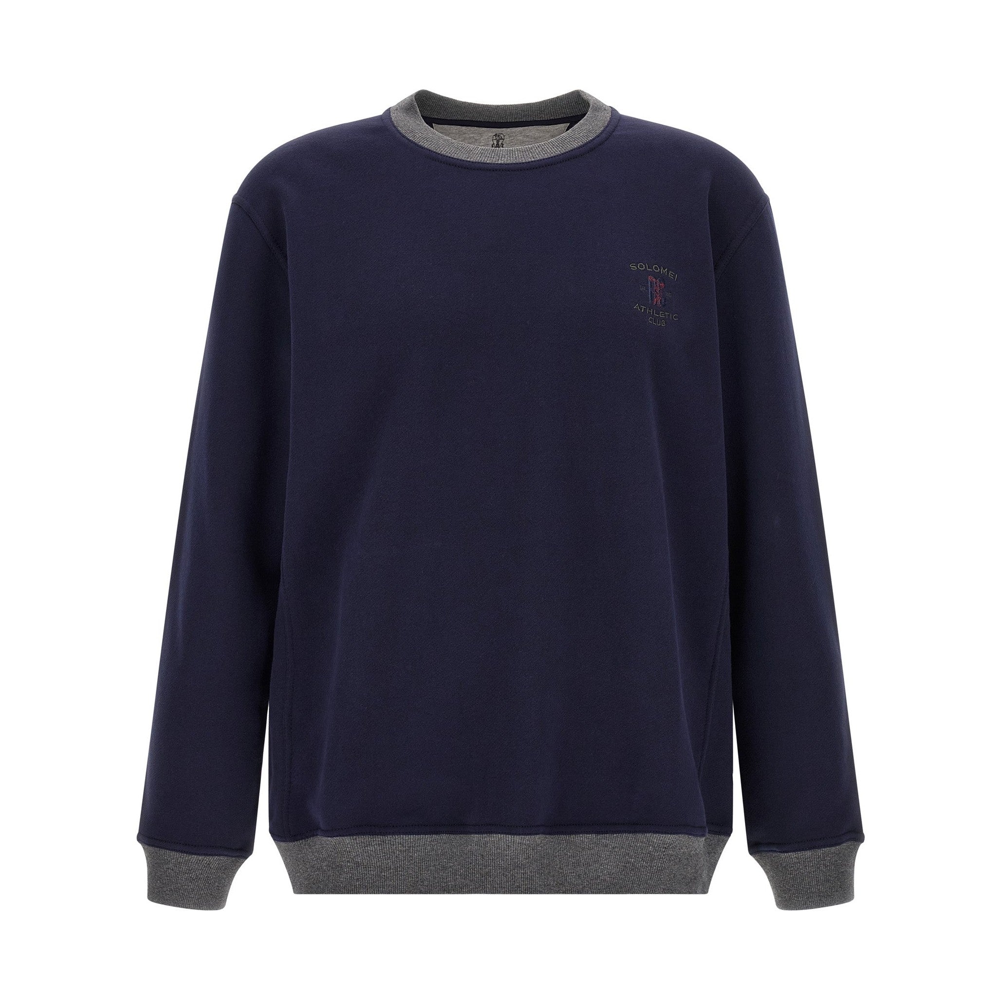 Brunello Cucinelli Blue Cotton Sweatshirt