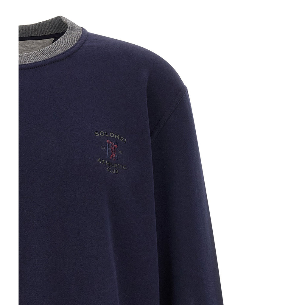 Brunello Cucinelli Blue Cotton Sweatshirt