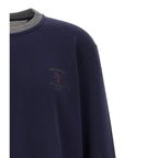 Brunello Cucinelli Blue Cotton Sweatshirt