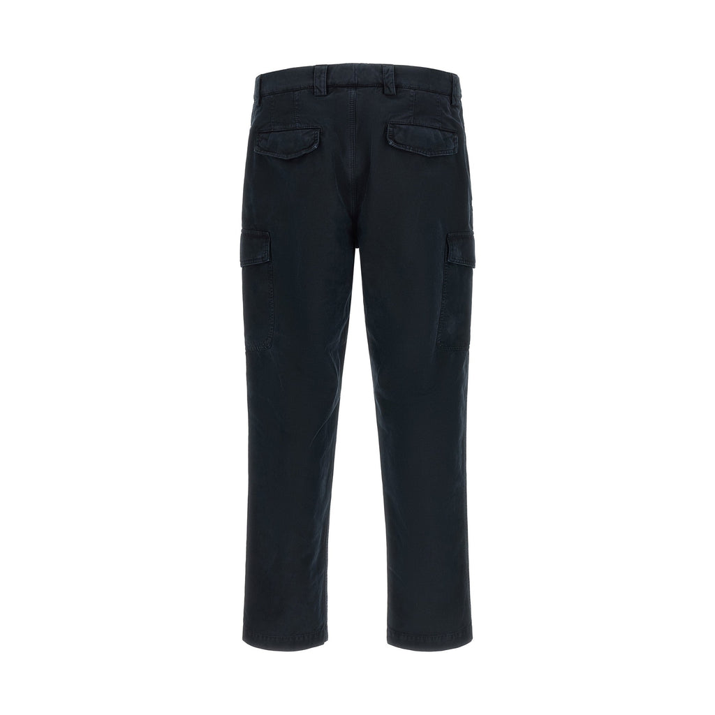 Brunello Cucinelli Blue Cotton Cargo Pants