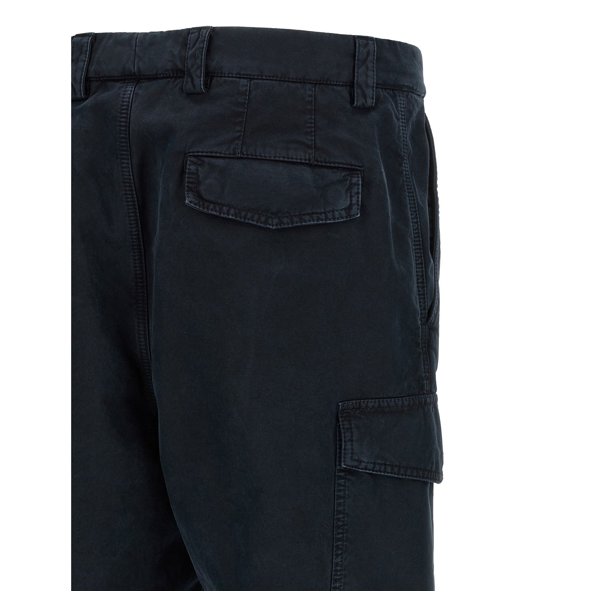 Brunello Cucinelli Blue Cotton Cargo Pants