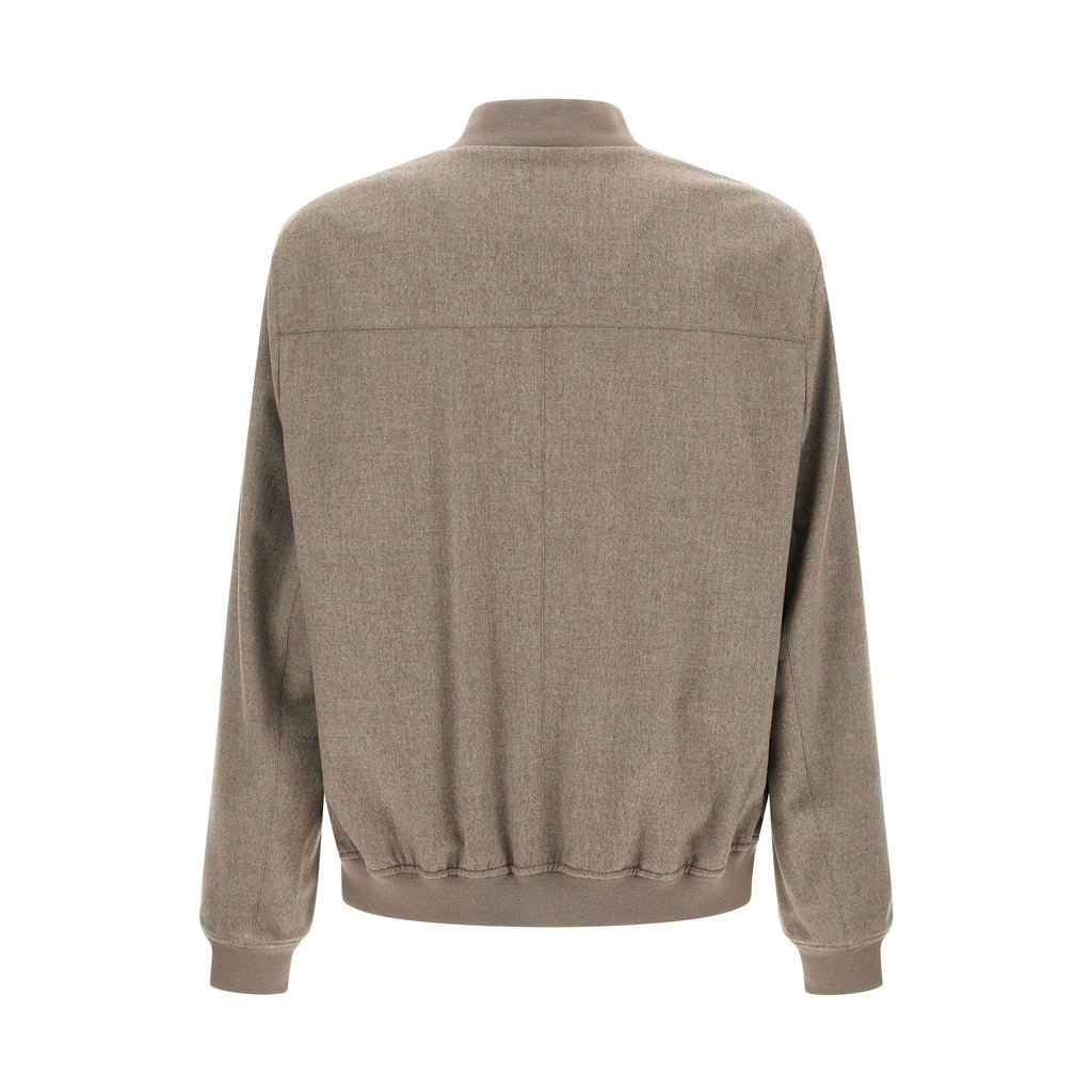 Brunello Cucinelli Gray Cashmere Bomber